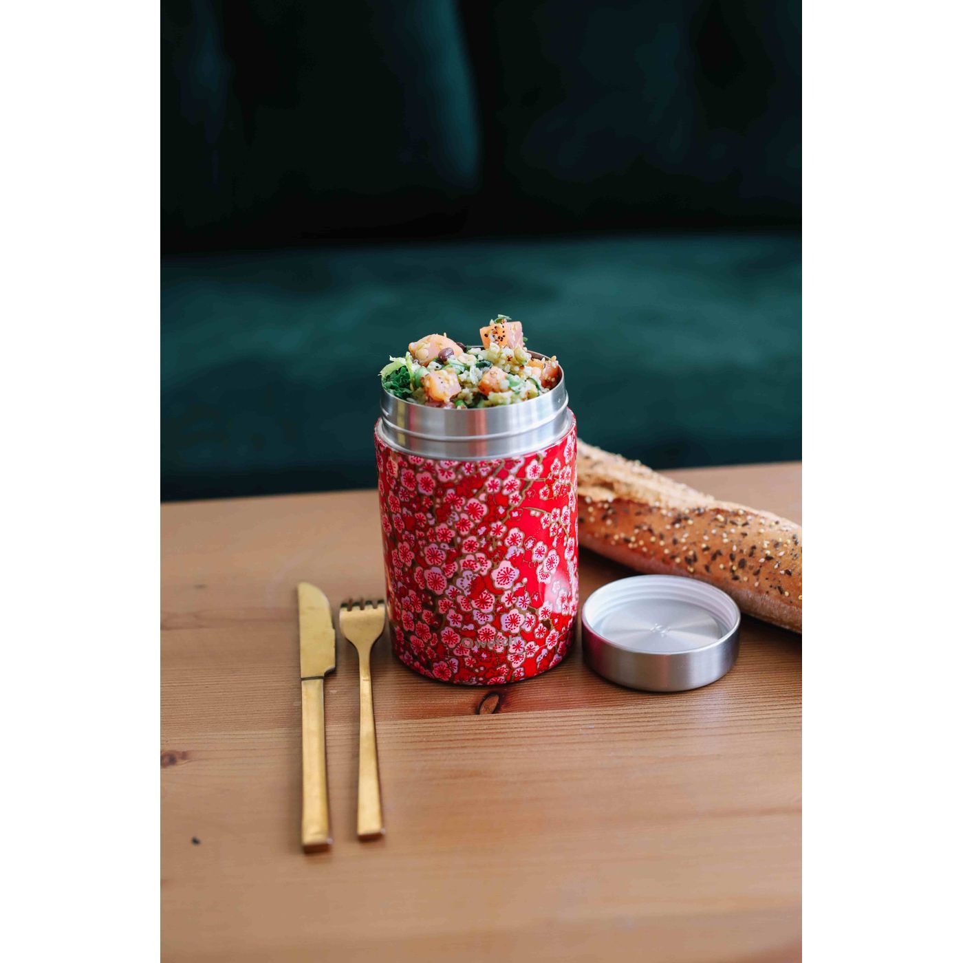 Lunchbox isotherme hanami rouge 650 ml